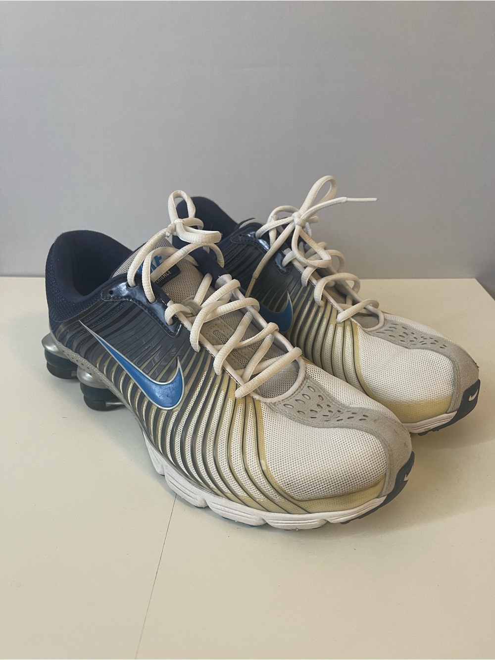 VTG Y2K Nike Shox Experience 08' White Midnight Navy Mens 10.5